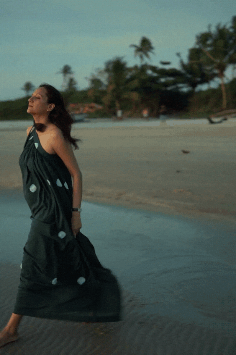 Escapade Dress by Khara Kapas in green for women in Singapore