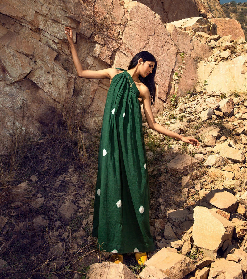 Escapade Dress by Khara Kapas in green for women in Singapore