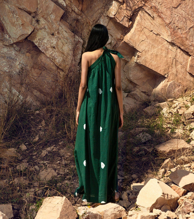 Escapade Dress by Khara Kapas in green for women in Singapore