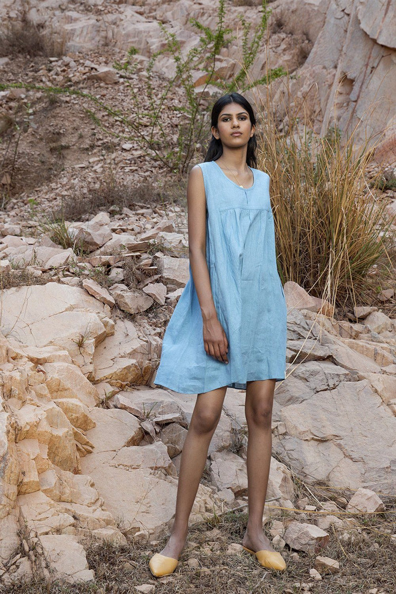 Float on linen Dress by Khara Kapas for women in Singapore