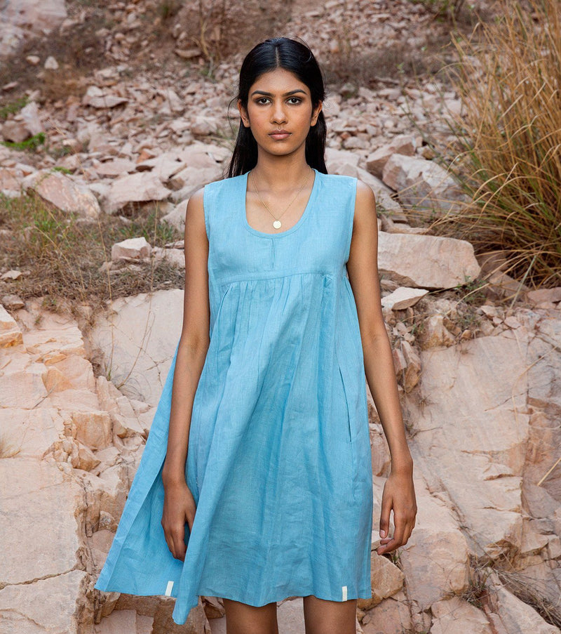 Float on linen Dress by Khara Kapas for women in Singapore