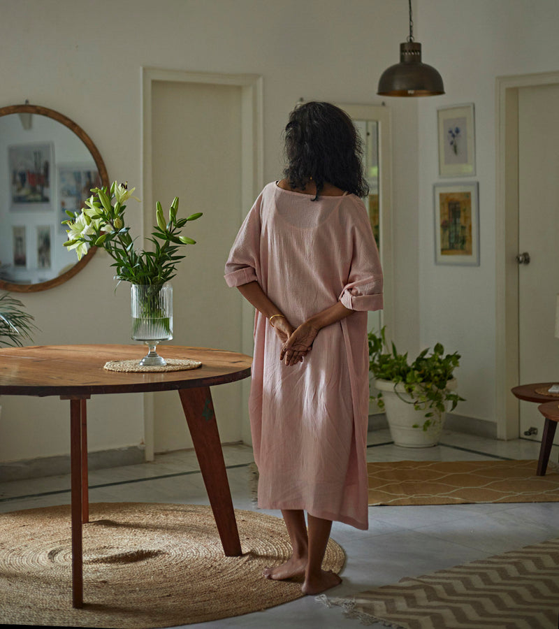 French Rose Kaftan Lounge Wear by Khara Kapas for women in Singapore