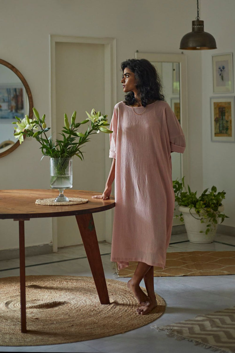 French Rose Kaftan Lounge Wear by Khara Kapas for women in Singapore