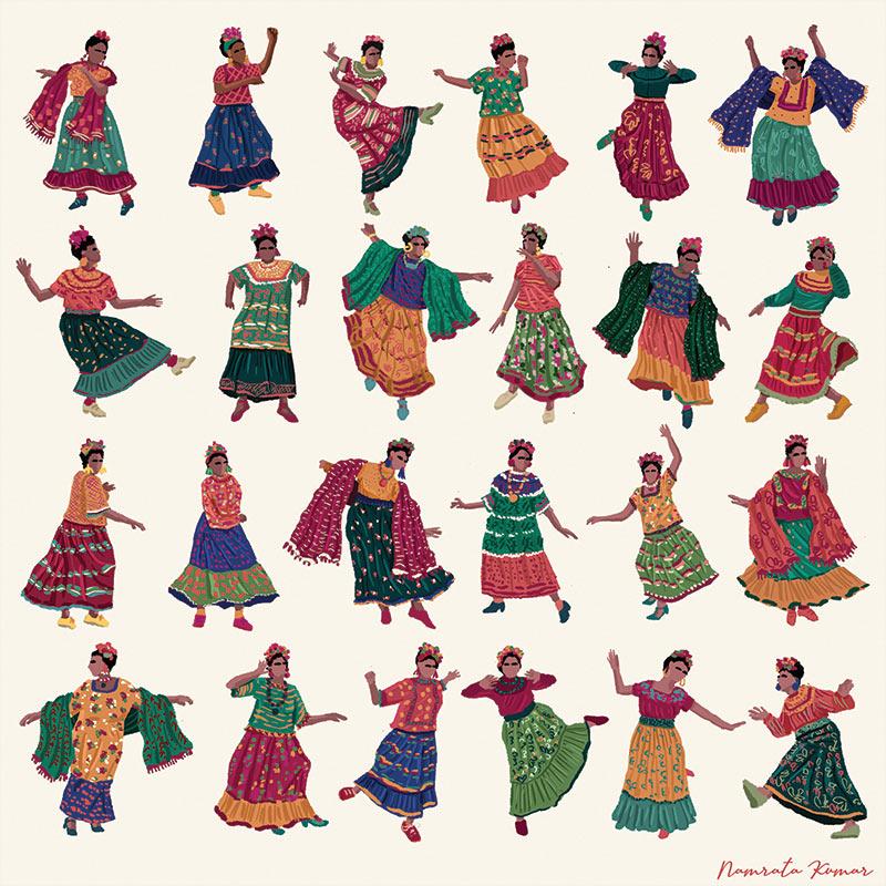 Frida When She Swings Art Namrata Kumar