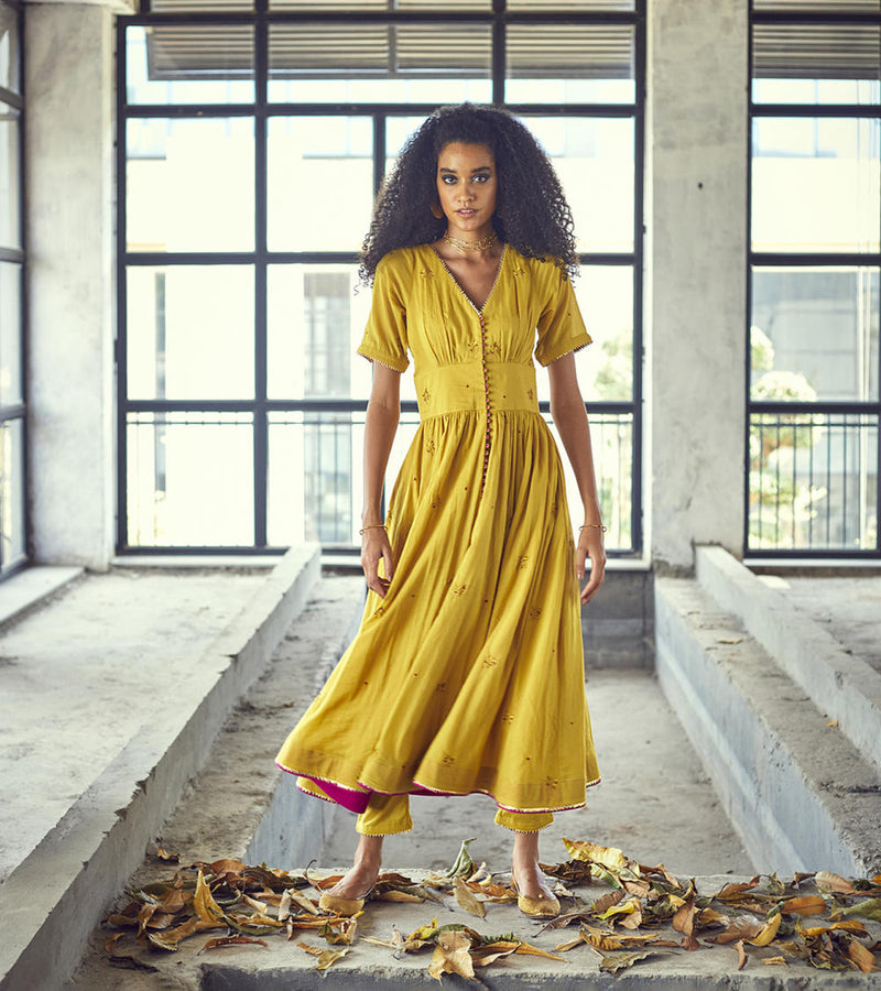 Genda choga set Kurta Sets by Khara Kapas for women in Singapore