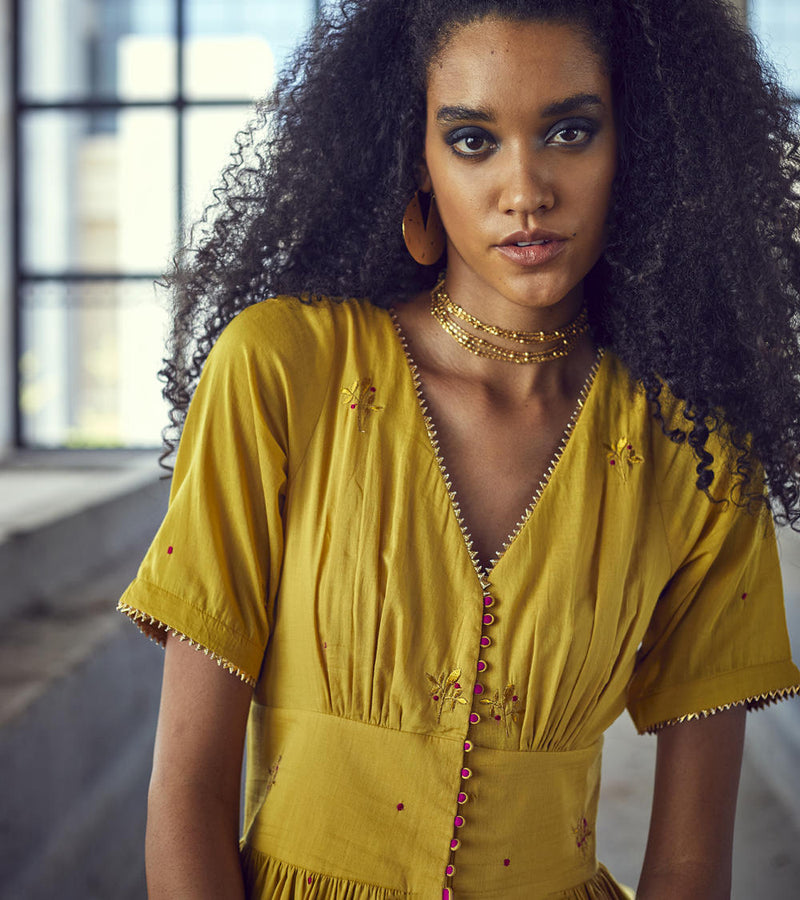 Genda choga set Kurta Sets by Khara Kapas for women in Singapore