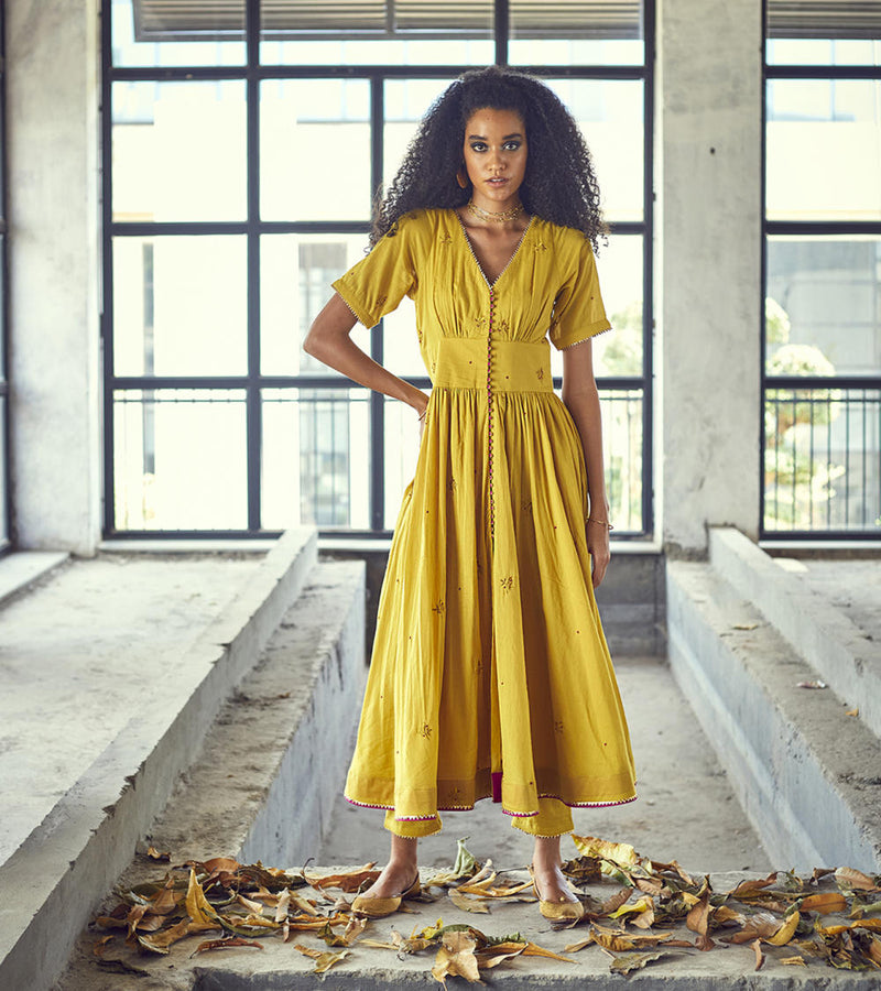Genda choga set Kurta Sets by Khara Kapas for women in Singapore