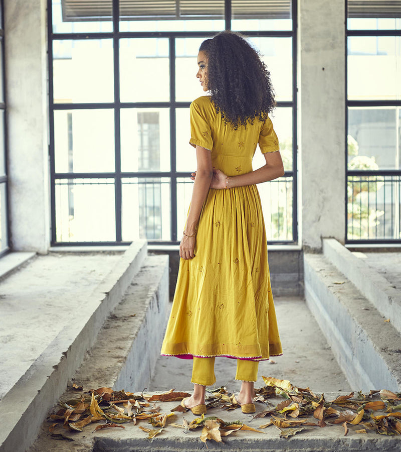 Genda choga set Kurta Sets by Khara Kapas for women in Singapore