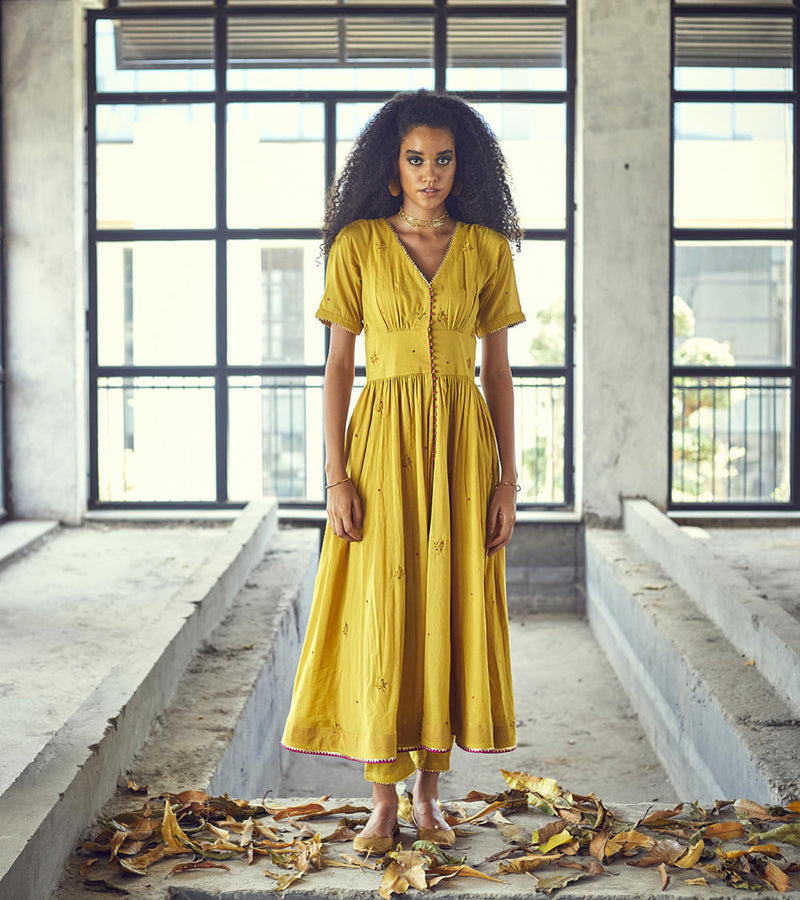 Genda choga set Kurta Sets by Khara Kapas for women in Singapore