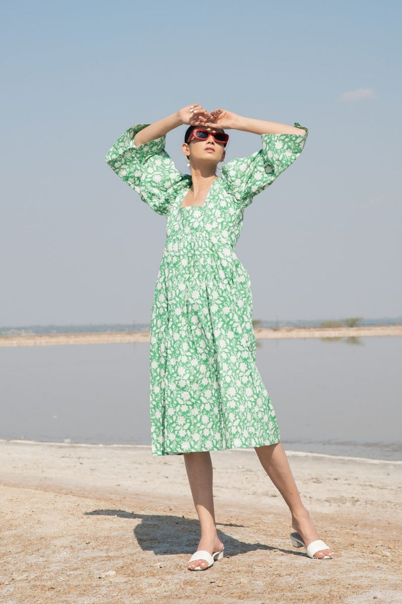 Green Basille Victoria Dress Fashion Marche