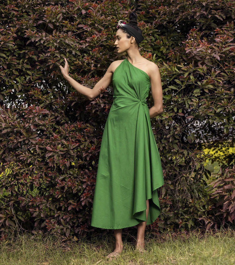 Green Pastures Dress by Khara Kapas for women in Singapore
