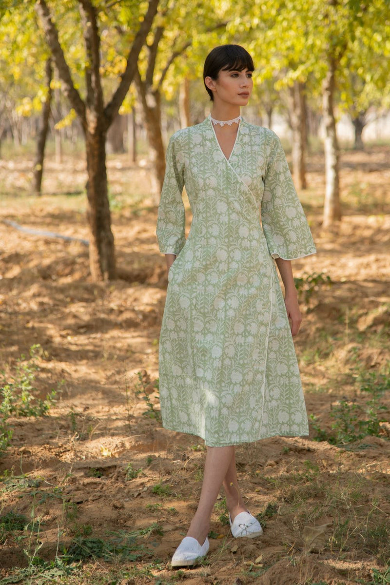 GREENER DAYS WRAP DRESS Canvas & Weaves