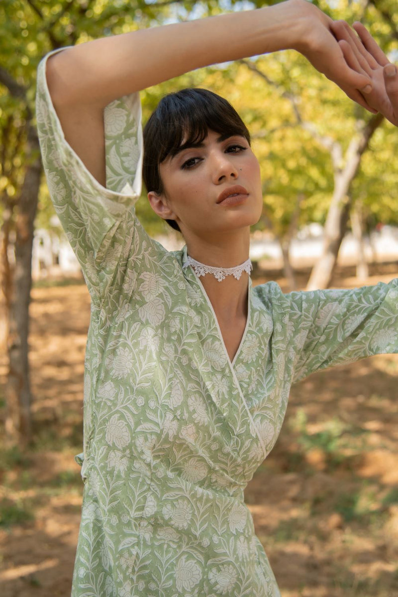 GREENER DAYS WRAP DRESS Canvas & Weaves
