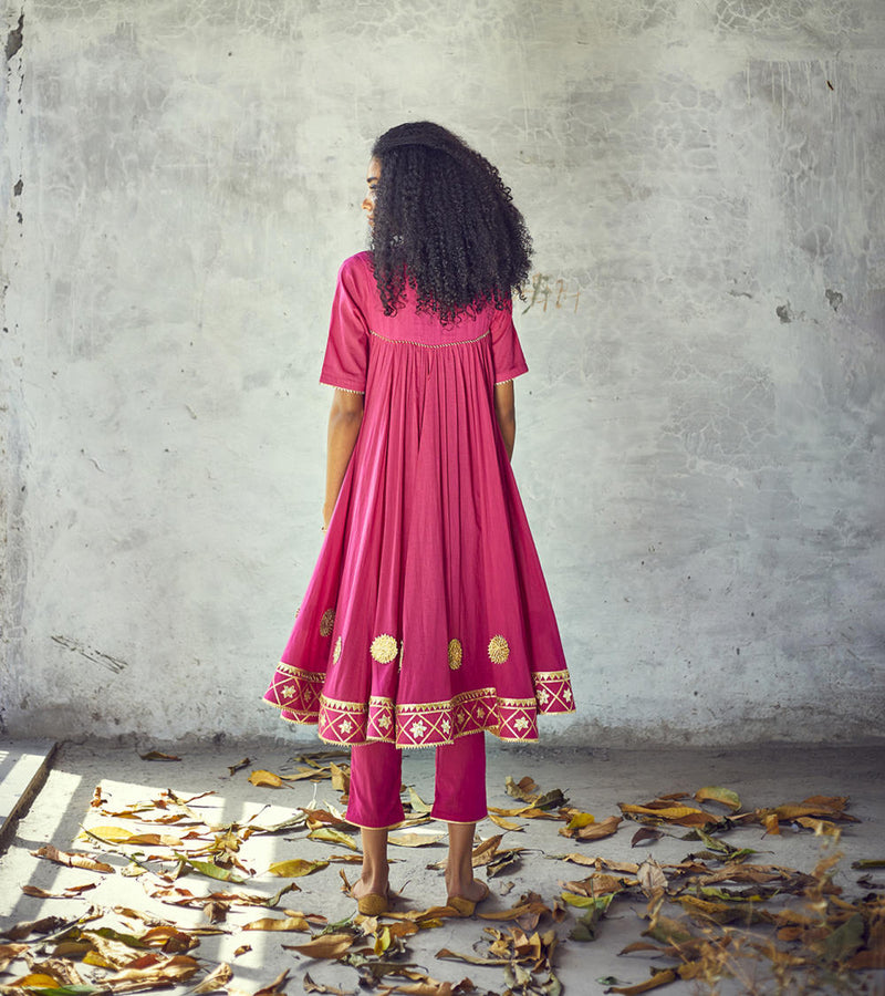 Gulabi Poshak Set by Khara Kapas for women in Singapore