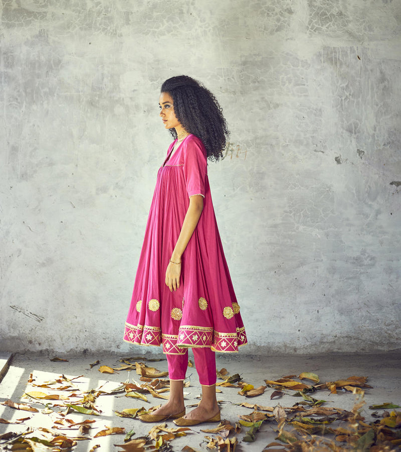 Gulabi Poshak Set by Khara Kapas for women in Singapore