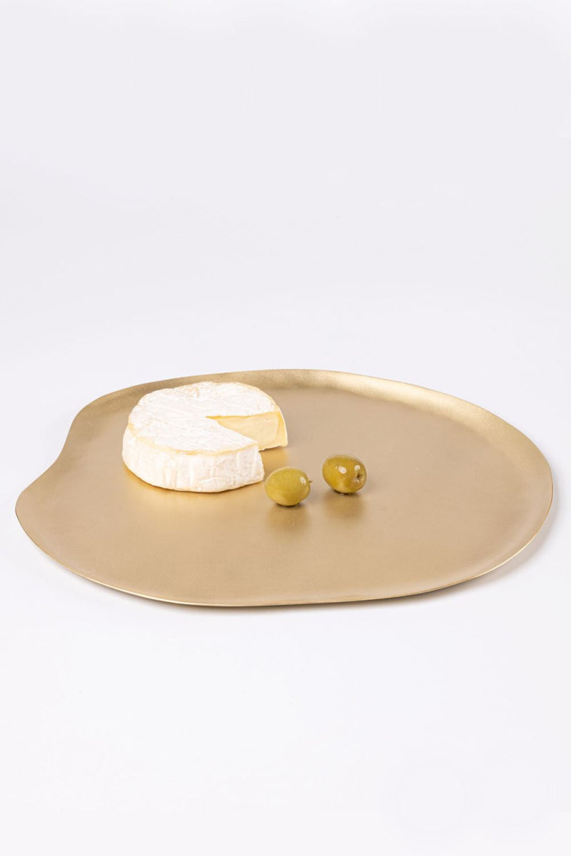 Haifa Brass Platter linen by Gado Living for in Singapore