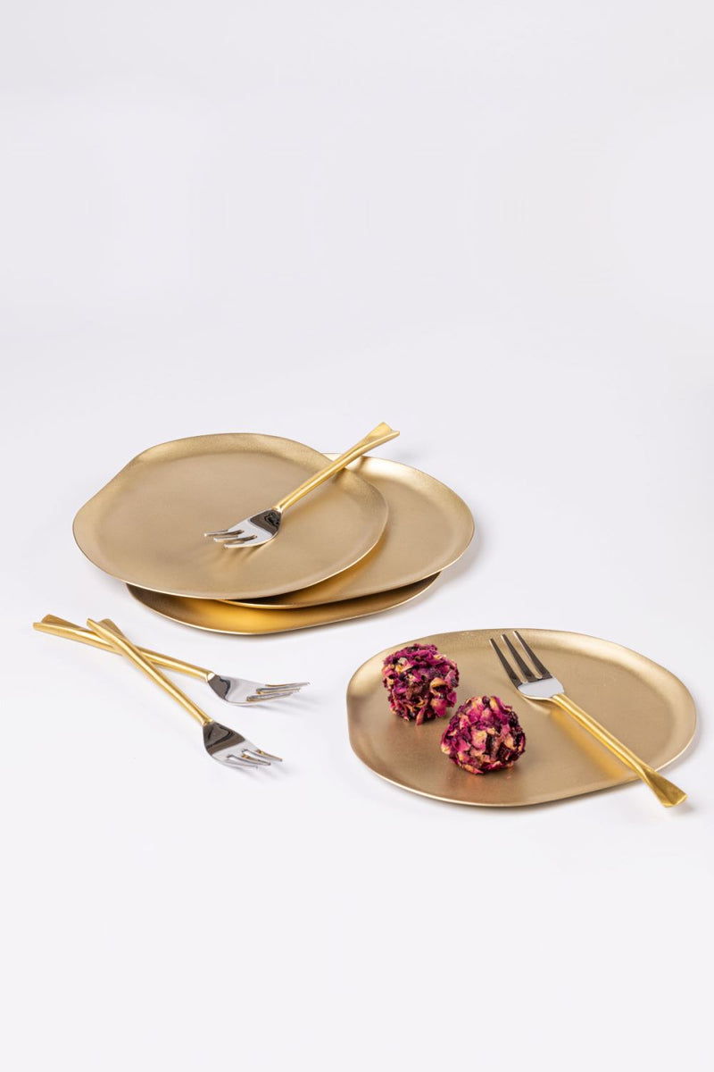 Haifa Tapas Plates-Set of 4 linen by Gado Living for in Singapore
