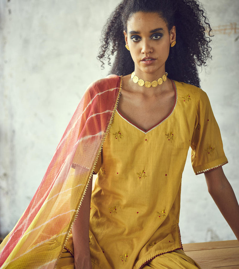 Halda Sharara Set Kurta Sets by Khara Kapas for women in Singapore