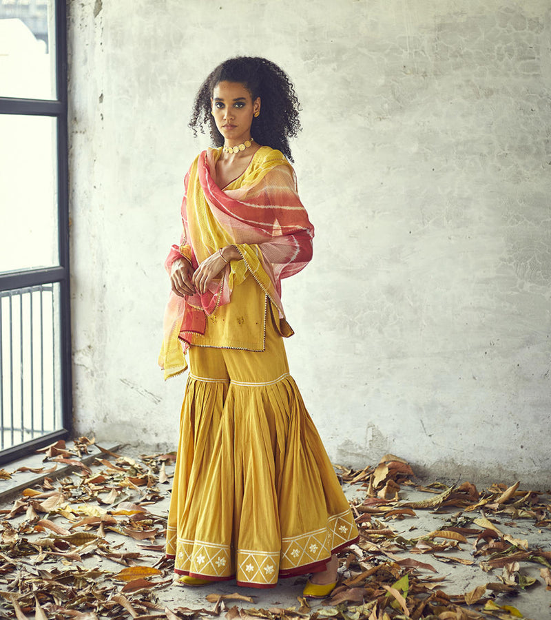 Halda Sharara Set Kurta Sets by Khara Kapas for women in Singapore