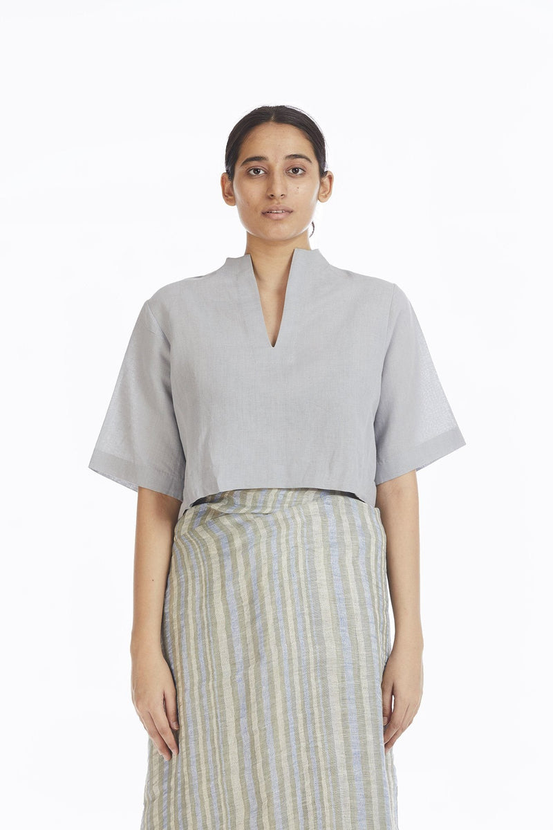 Handwoven African Striped Linen Saree linen Sarees by Akaaro for women in Singapore