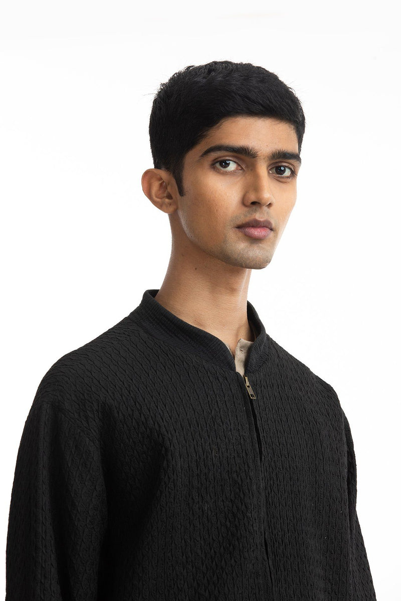 Handwoven Bomber Jacket Co-ord Basic Shirt Trouser Co-ord Set by Akaaro Men for men in Singapore