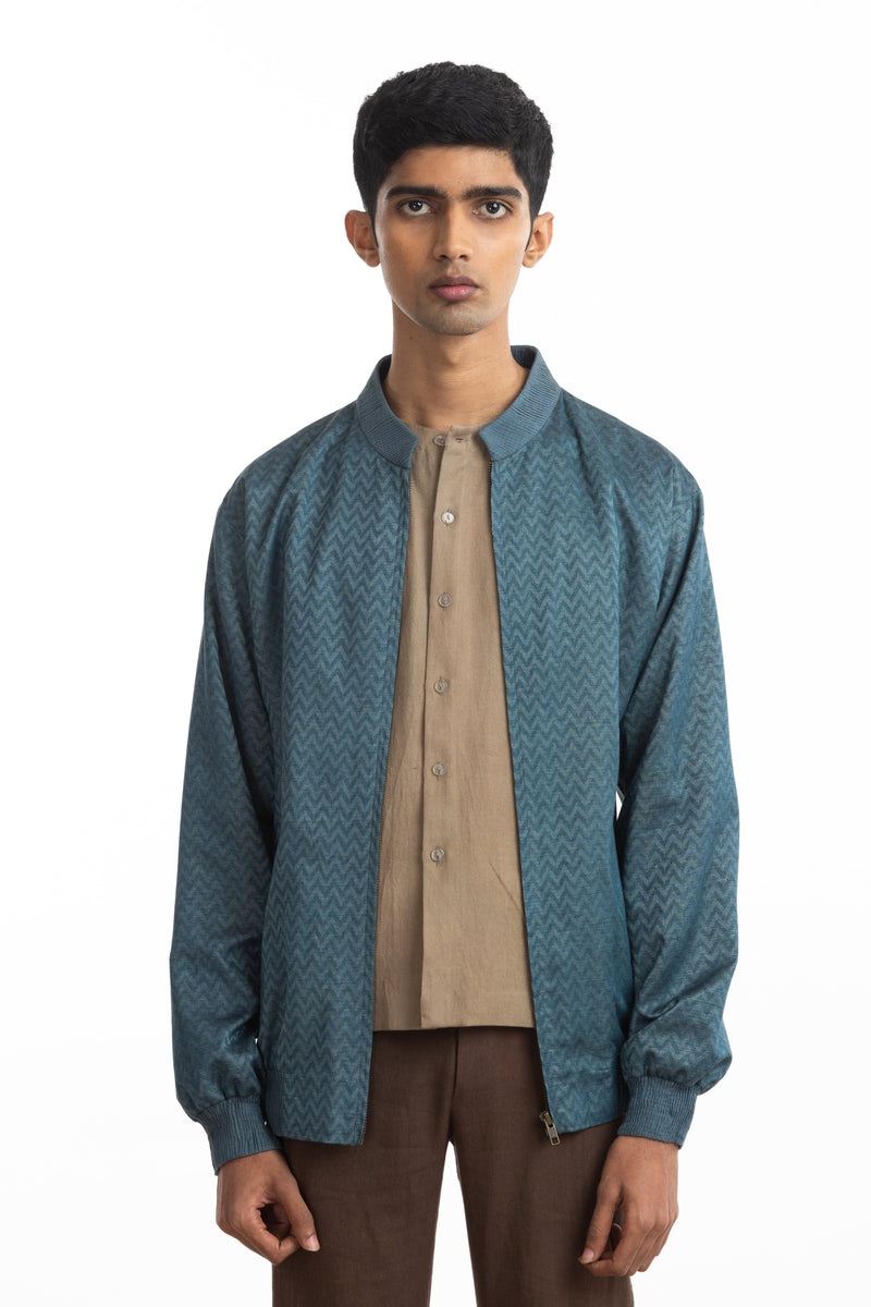 Handwoven Bomber Jacket Co-ord Basic Shirt Trouser Co-ord Set by Akaaro Men for men in Singapore