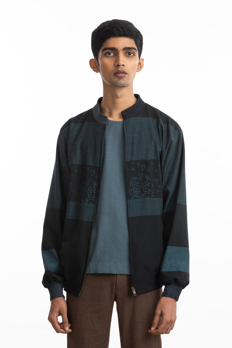 Handwoven Bomber Jacket Co-ord Basic Shirt Trouser Co-ord Set by Akaaro Men for men in Singapore