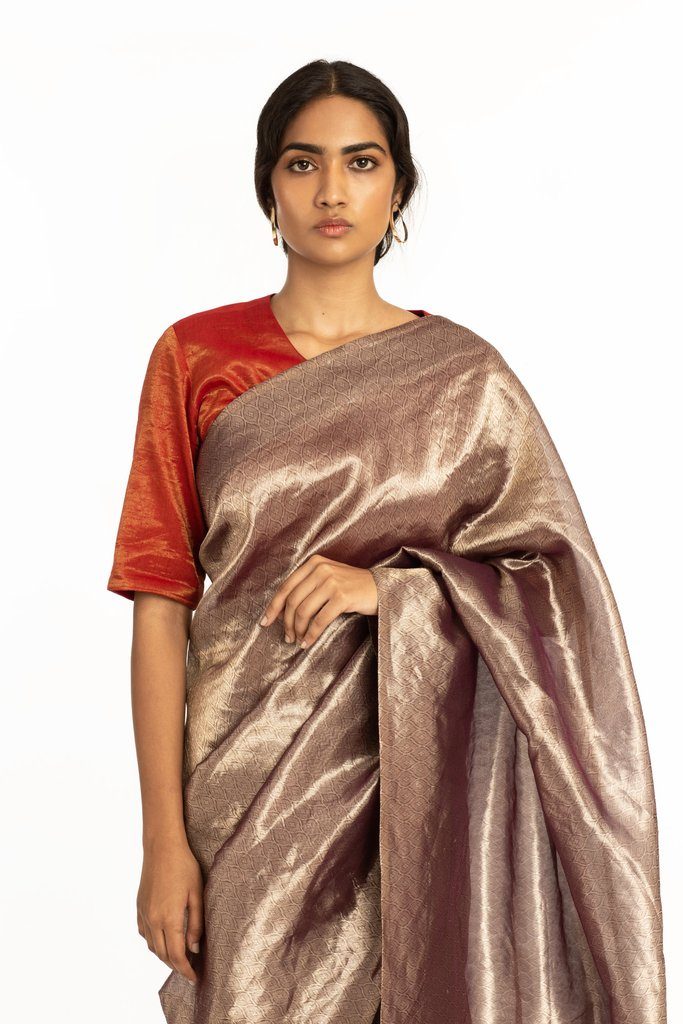 Handwoven Electric Purple Textured Saree Fashion Akaaro