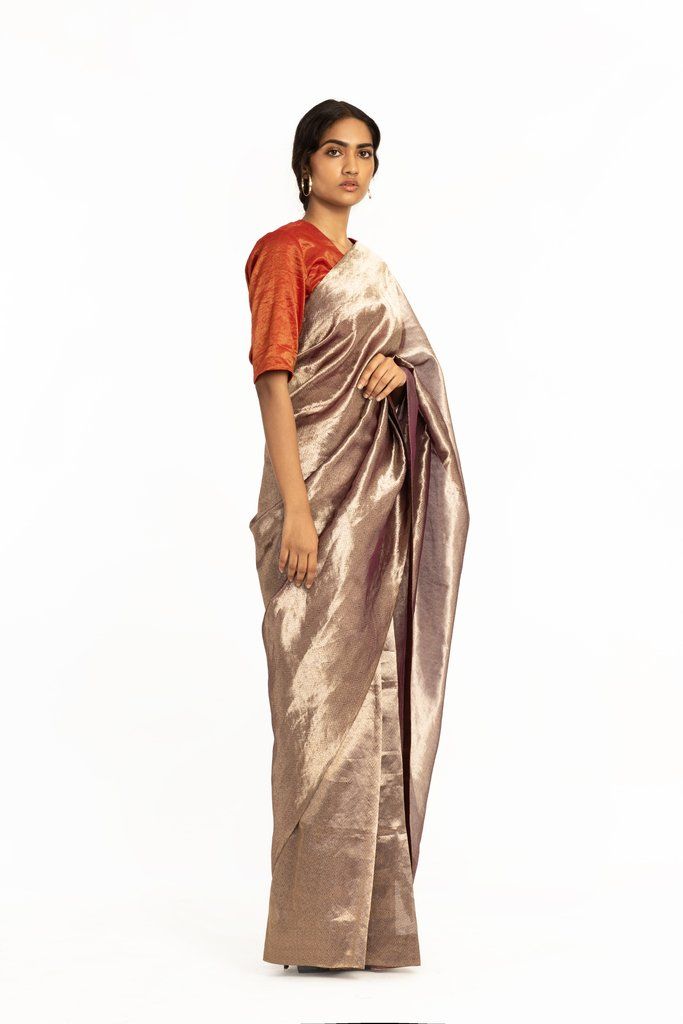 Handwoven Electric Purple Textured Saree Fashion Akaaro