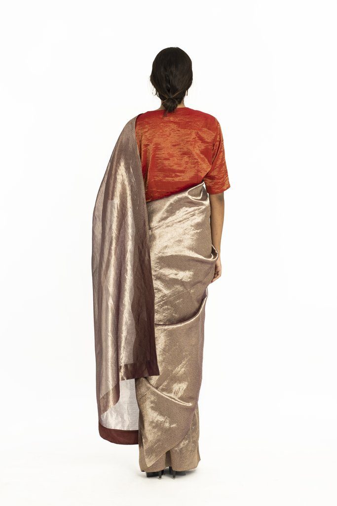 Handwoven Electric Purple Textured Saree Fashion Akaaro