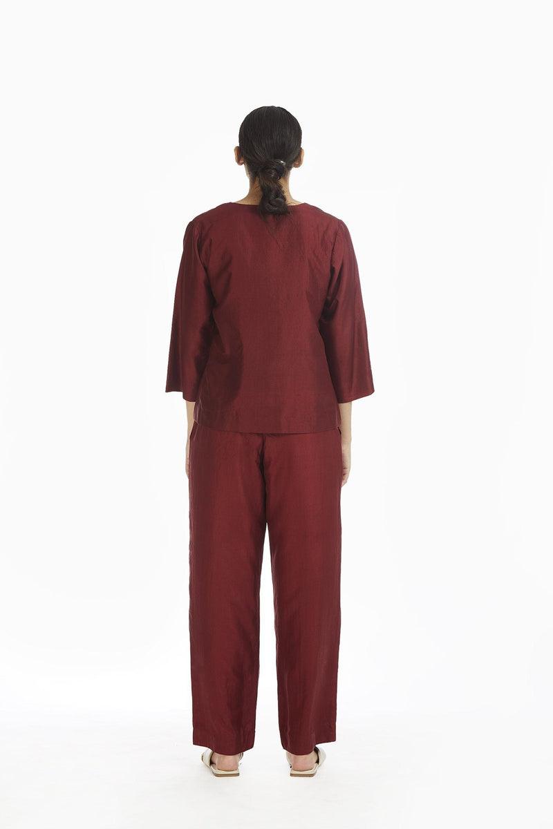 Handwoven Engineered Silk Top Top & Tunics by Akaaro for women in Singapore