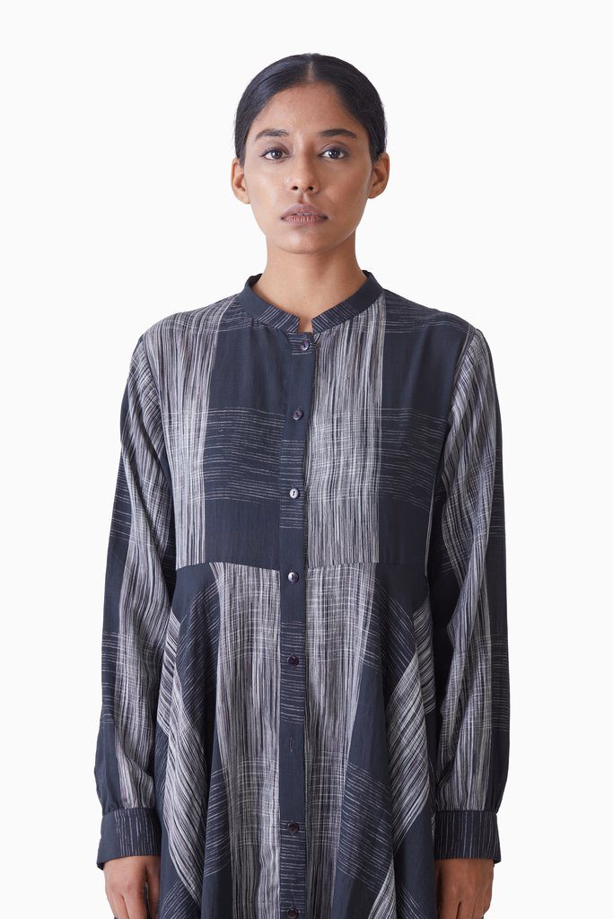 Handwoven Ikat Flare Dress Fashion Akaaro