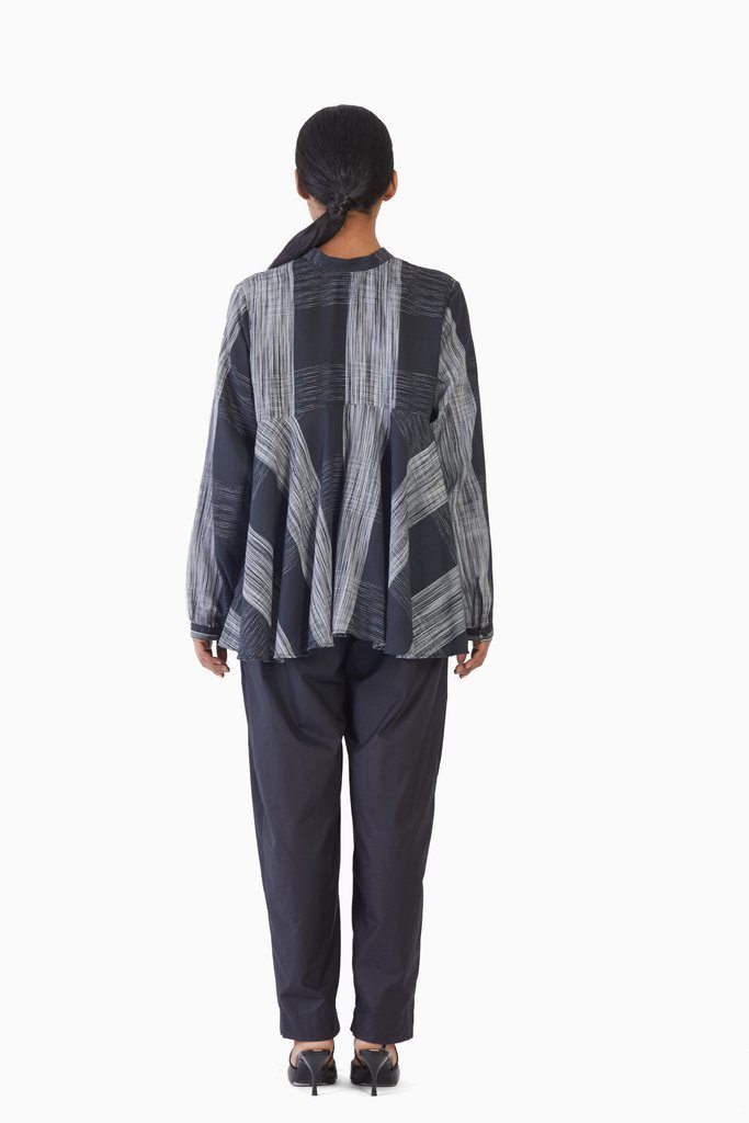 Handwoven Ikat Flare Top Fashion Akaaro