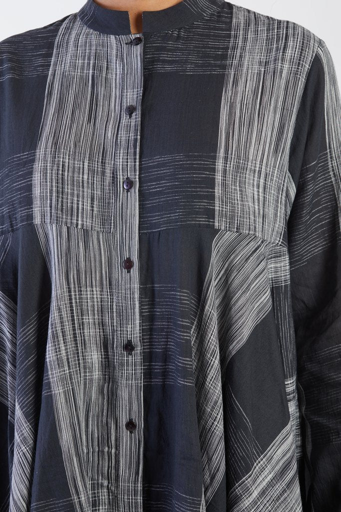 Handwoven Ikat Flare Top Fashion Akaaro