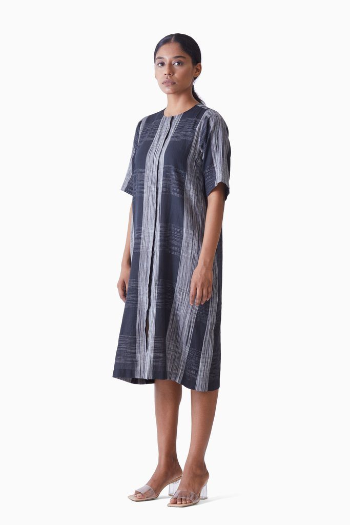 Handwoven Ikat Shift Dress Fashion Akaaro