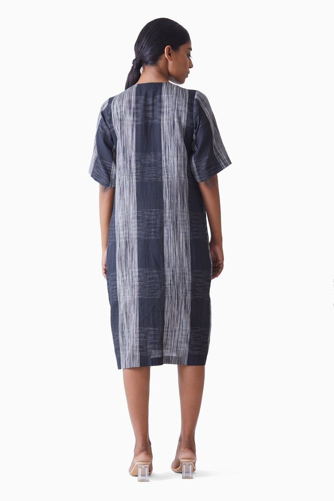 Handwoven Ikat Shift Dress Fashion Akaaro