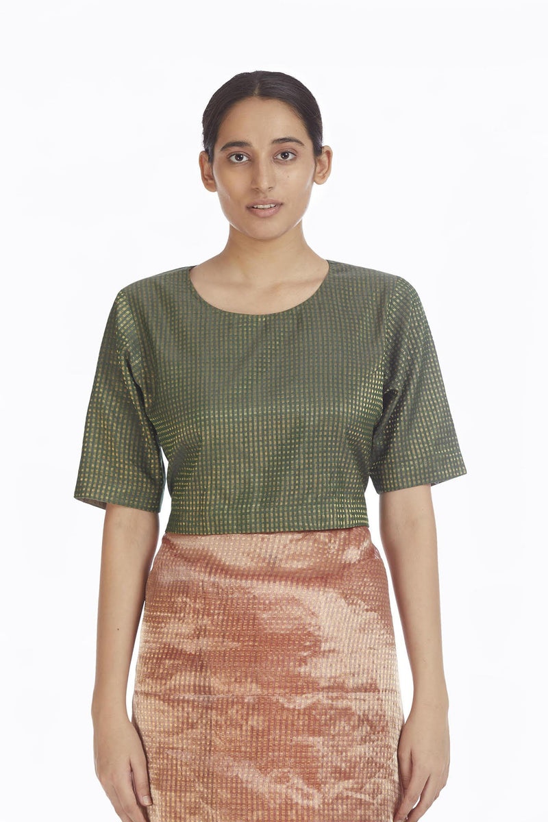 Handwoven Liquid Molten Pink Textured Metallic Saree Sarees by Akaaro for women in Singapore