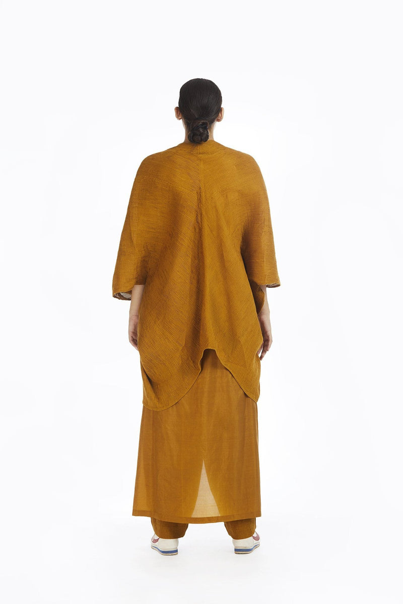 Handwoven Silk Cotton Kinji Cape Jackets & Overlays by Akaaro for women in Singapore