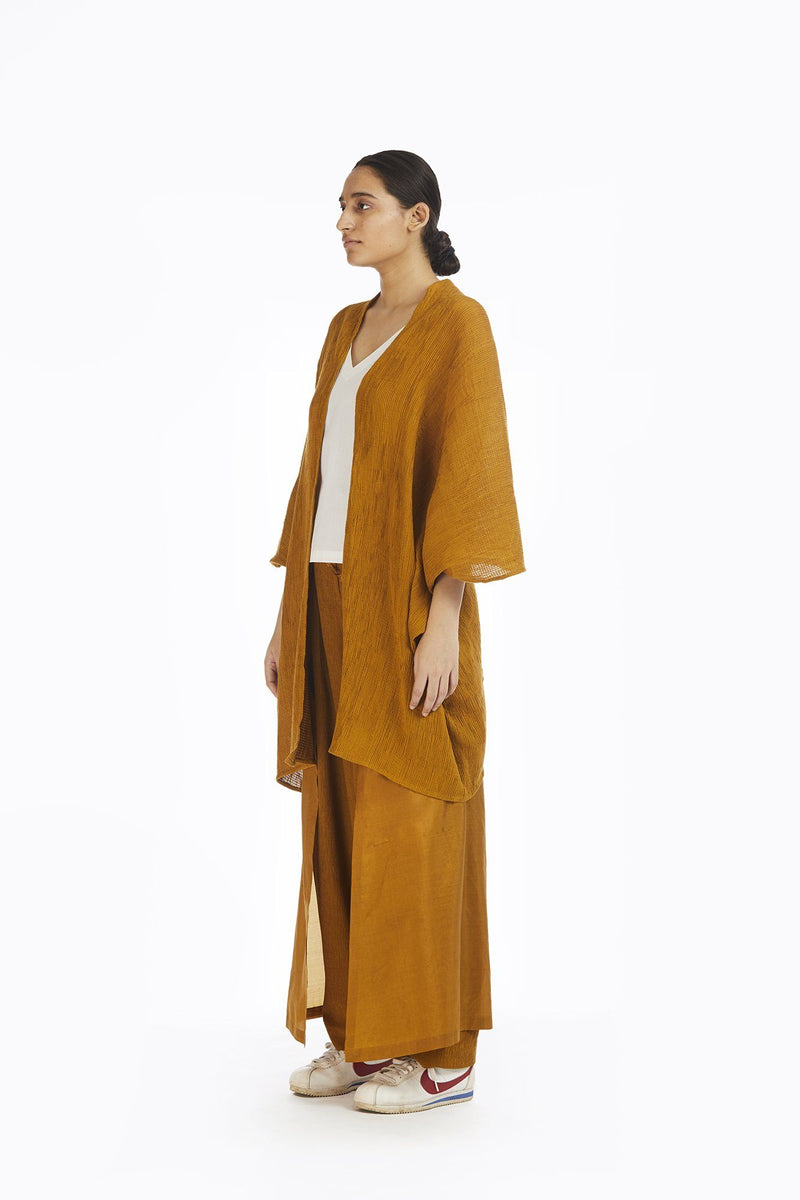 Handwoven Silk Cotton Kinji Cape Jackets & Overlays by Akaaro for women in Singapore