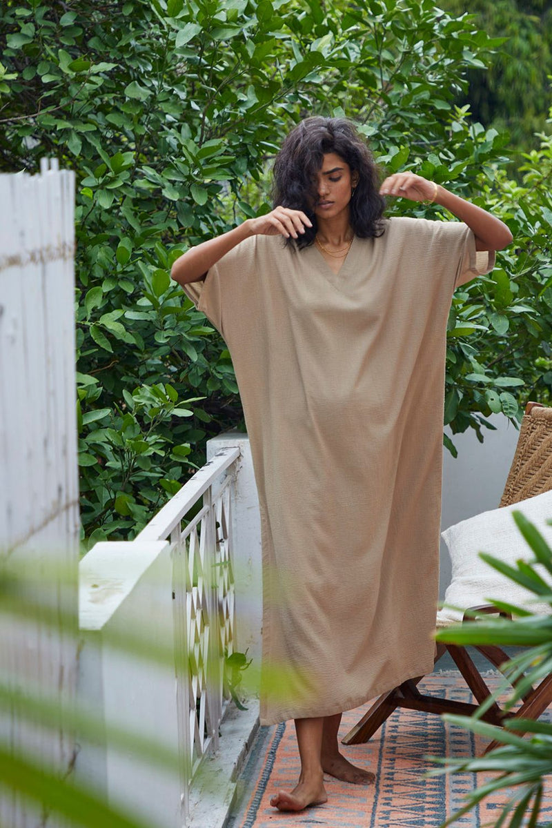 Hazel Kaftan Lounge Wear by Khara Kapas for women in Singapore
