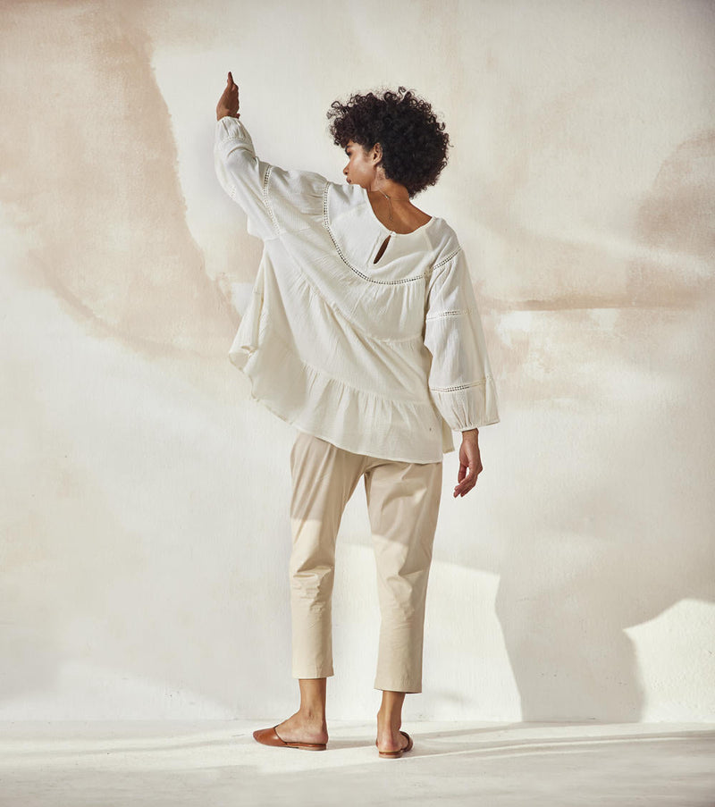 Heaven's Hope Top & Tunics by Khara Kapas in white for women in Singapore