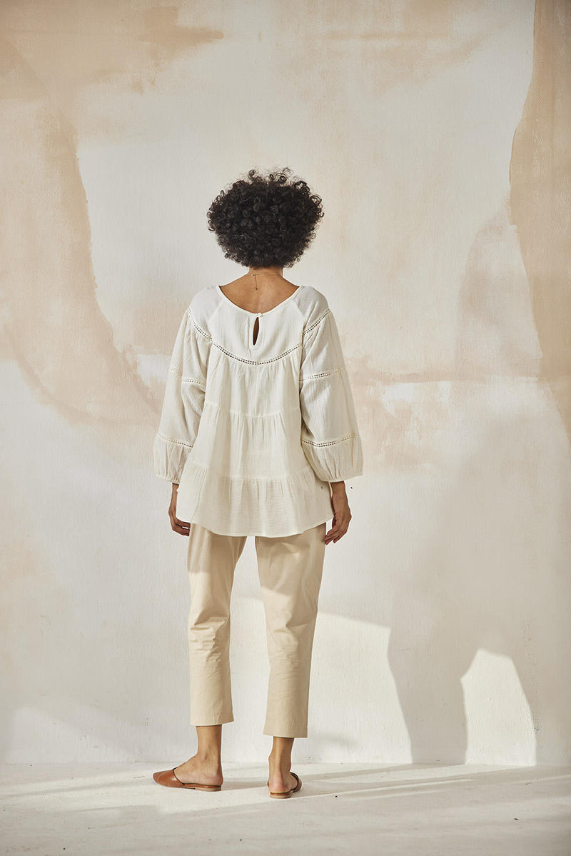 Heaven's Hope Top & Tunics by Khara Kapas in white for women in Singapore