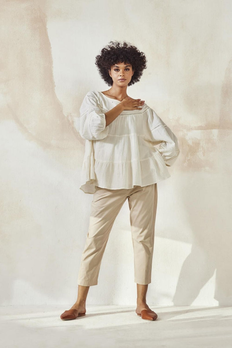 Heaven's Hope Top & Tunics by Khara Kapas in white for women in Singapore