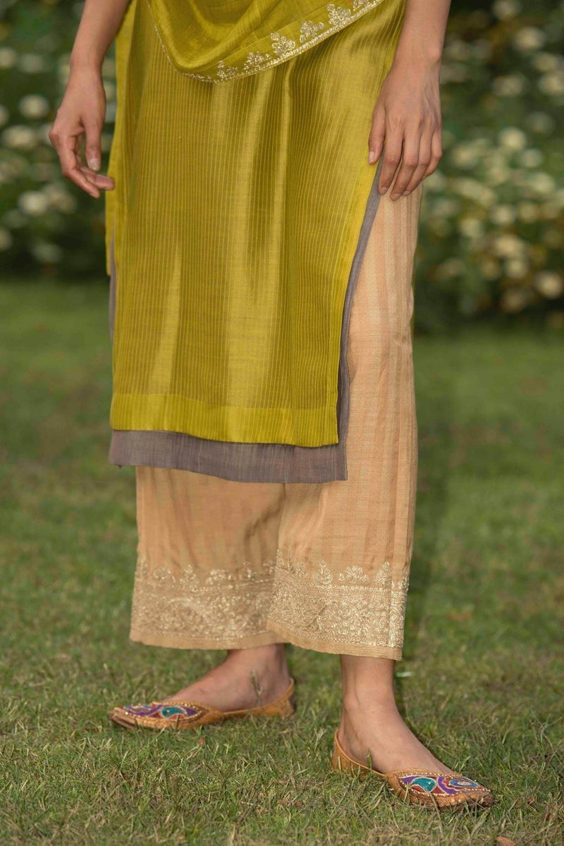 Kaamini Mehendi Green Kurta Set Fashion Priti Prashant 
