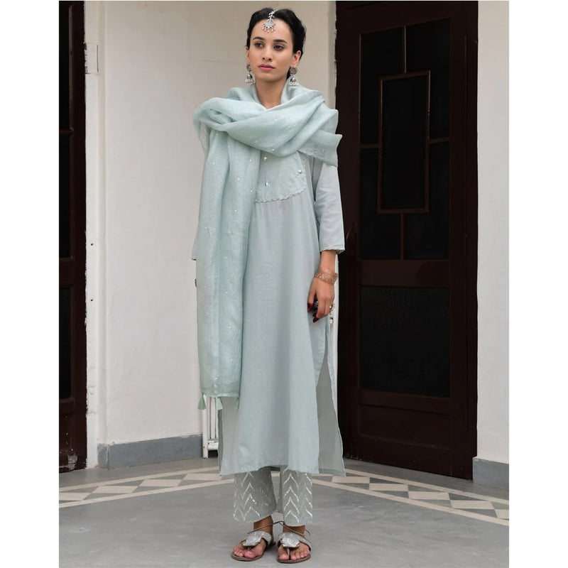 KANAER (Set of 3-Sea Foam) Dress by TOKREE for women in Singapore