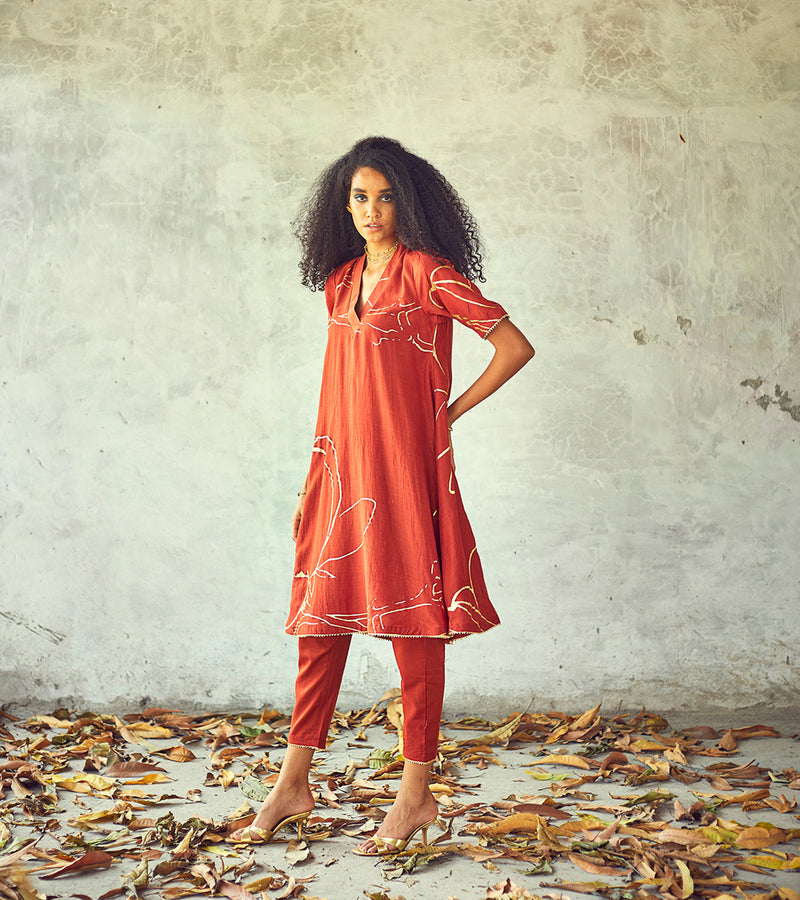 Kesari kurta set Kurta Sets by Khara Kapas for women in Singapore