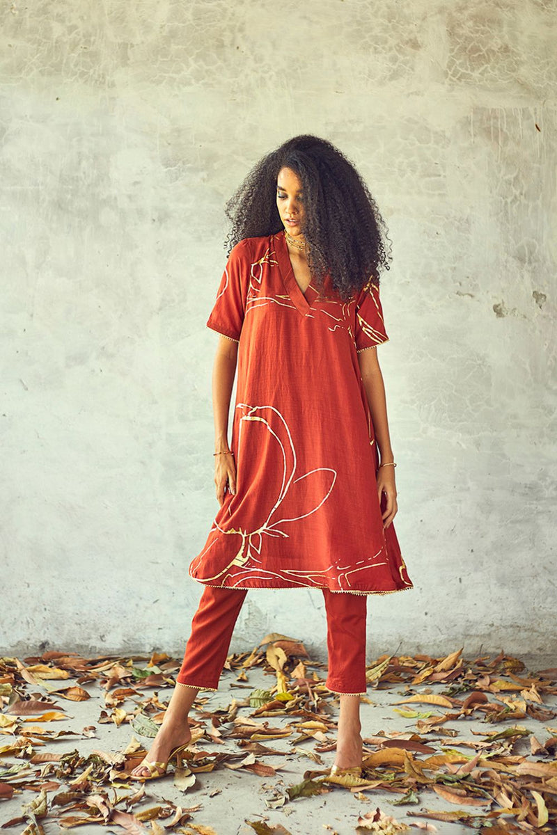 Kesari kurta set Kurta Sets by Khara Kapas for women in Singapore