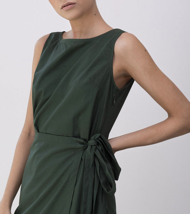 Lady Fern Midi Dress Dress by Khara Kapas in green for women in Singapore