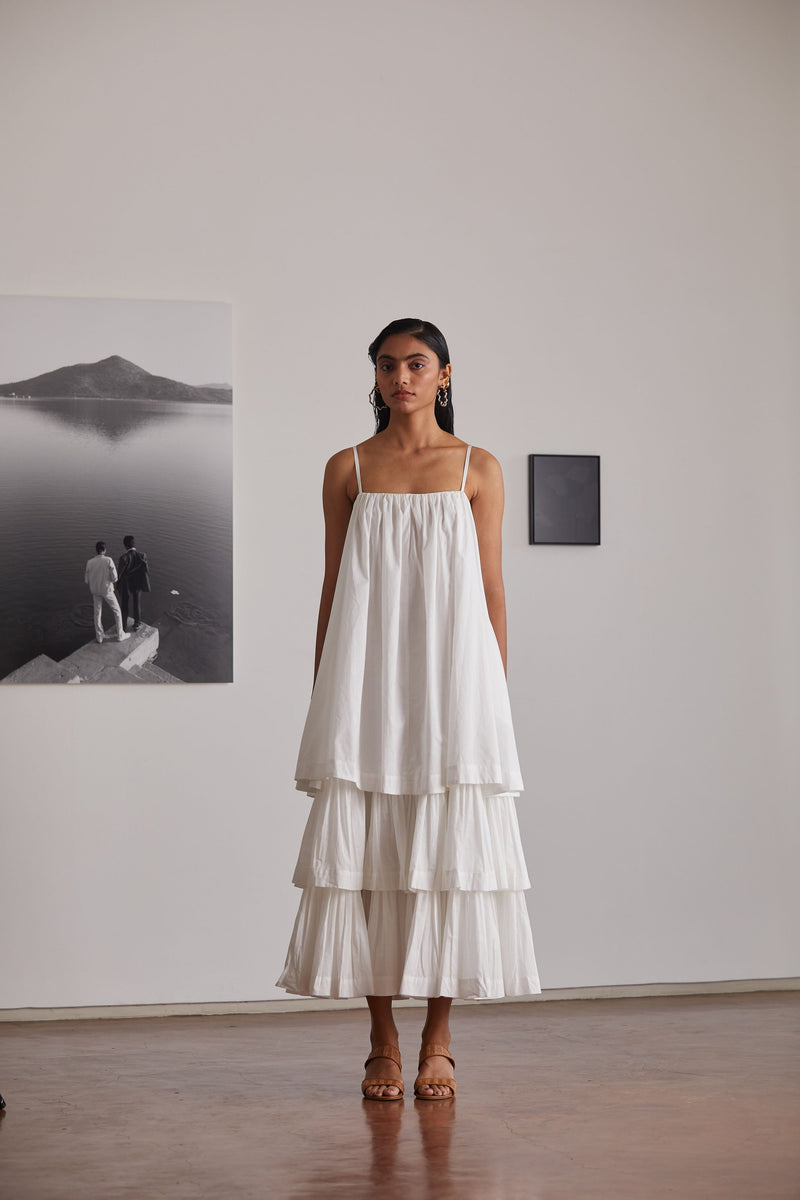 Lev Dress Dress by The Summer House in white color for women in Singapore