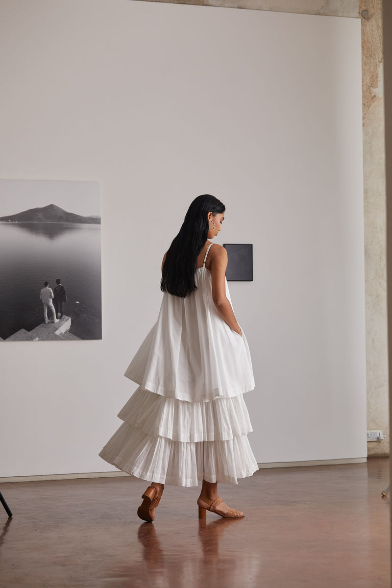 Lev Dress Dress by The Summer House in white color for women in Singapore